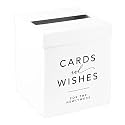 Andaz Press Sturdy White Minimal Card Box - 10x10x10 Inches, Perfect for Weddings, Bridal Showers, Baby Showers &amp; More