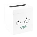 Andaz Press Sturdy White Wedding Day Card Box Minimal Eucalyptus Stem Wedding Gift Boxes for Cards Card Box for Bridal Shower Baby Shower Birthday Graduation Events 10x10x10 Inches