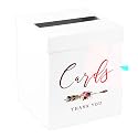 Andaz Press Sturdy White Wedding Day Card Box Boho Woodland Arrows Wedding Gift Boxes for Cards Card Box for Bridal Shower Baby Shower Birthday Graduation Events 10x10x10 Inches