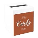 Andaz Press Sturdy White Wedding Day Card Box Terracotta Line Design Wedding Gift Boxes for Cards Card Box for Bridal Shower Baby Shower Birthday Graduation Events 10x10x10 Inches