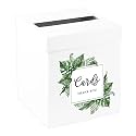 Andaz Press Sturdy White Wedding Day Card Box Tropical Monstera Leaves Wedding Gift Boxes for Cards Card Box for Bridal Shower Baby Shower Birthday Graduation Events 10x10x10 Inches