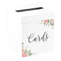 Andaz Press Sturdy White Wedding Day Card Box Peach Roses Wedding Gift Boxes for Cards Card Box for Bridal Shower Baby Shower Birthday Graduation Events 10x10x10 Inches