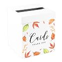 Andaz Press Sturdy White Wedding Day Card Box Fall Autumn Leaves Wedding Gift Boxes for Cards Card Box for Bridal Shower Baby Shower Birthday Graduation Events 10x10x10 Inches