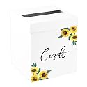 Andaz Press Sturdy White Wedding Day Card Box Sunflowers Wedding Gift Boxes for Cards Card Box for Bridal Shower Baby Shower Birthday Graduation Events 10x10x10 Inches