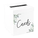 Andaz Press Sturdy White Wedding Day Card Box Greenery Foliage Wedding Gift Boxes for Cards Card Box for Bridal Shower Baby Shower Birthday Graduation Events 10x10x10 Inches