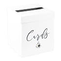 Andaz Press Sturdy White Wedding Day Card Box Nautical Beach Florals Wedding Gift Boxes for Cards Card Box for Bridal Shower Baby Shower Birthday Graduation Events 10x10x10 Inches