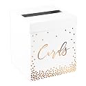 Andaz Press Sturdy White Wedding Day Card Box Gold Script Confetti Wedding Gift Boxes for Cards Card Box for Bridal Shower Baby Shower Birthday Graduation Events 10x10x10 Inches