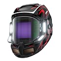 ANDELI Auto Darkening Welding Helmet with Light,Upgraded Solar Powered