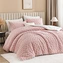 Andency Fluffy Sherpa King Comforter Set Blush