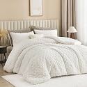 Andency Fluffy Sherpa Queen Comforter Set White