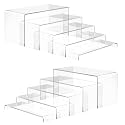 ANDGOO 10 Pack Large Acrylic Display Stands, 2 Set(10”L~11”L~12”L)