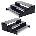 ANDGOO 6Pcs Black Large Acrylic Risers, 2 Set(11.2”L-11.6”L-12”L)