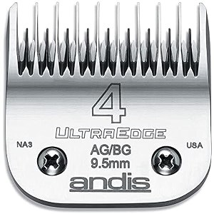 andis 64090 carbon-infused steel ultraedge dog clipper blade size-4 skip-tooth 38-inch cut length