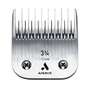 Andis UltraEdge 3-3/4 Inch Skip Tooth Dog Clipper Blade, Carbon-Infused Steel Pet Grooming Replacement Blade, 1/2 Inch Cut Length, Chrome Finish for AGC and BDC Series