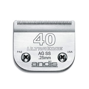 andis carbon-infused steel ultraedge dog clipper blade size-40 1100-inch cut length 64084