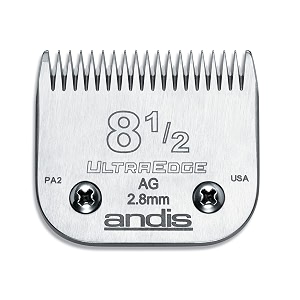 andis carbon-infused steel ultraedge dog clipper blade size-8-12-inch 764-inch cut length