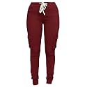 Andongnywell Womens Solid Color Stretch Drawstring Skinny Pants Cargo Joggers Butt Lift Pant with Pockets