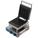 Andrew James Rectangle Waffle Baker for Commercial use Sandwich Waffle - 1 Year Warranty(TEFLON COATING ISN'T COVERED) + Free Waffle Making Accessories (Silicone Tong, Spatula, Brush, Batter Bottle)
