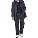 Andrew Marc Men's Rain Jacket with Removable Hood and Back Vent