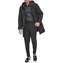 Andrew Marc Men's Rain Jacket with Removable Hood and Back Vent