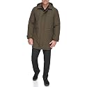 Andrew Marc Men's Rain Jacket with Removable Hood and Back Vent