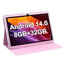 PEICHENG Android 14.0 Tablet 7", RAM 8GB(3+5Expand)+32GB ROM Tablets, Dual Camera, 1024 x 600 IPS Display Screen, 1TB Expand, Tablet with Case (Pink)