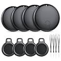 Android Air Tracker, Bluetooth Tracker Tags, Work with Google's Find Hub(Android), Smart Tags for Luggage, Wallet, Vehicles, Keys (Not for iOS) 4 Pack Black