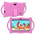 Android Kids Tablet 7 inch Tablets for Kids, 4GB RAM 32GB ROM Quad Core Toddler Tablet with Shockproof Case, Parental Control, WiFi, Bluetooth, 3000mAh Battery, Dual Camera, Educational, Game, Pink