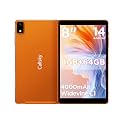 Callsky-Tab Android Tablet 8 Inch, 12(4+8) GB RAM, 64GB ROM(2TB Expandable), Octa-Core, Wi-Fi 6 & Bluetooth 5.4, Dual Speakers, Metal Body, 6 FT Charging Cable, Reinforced Type-C Port, Orange