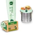 ANECO 100% Home Compostable Food Waste Bags, 1.6 Gallon, 50 Count