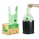 ANECO 4 Gallon Compostable Food Waste Bags with Handles, 30 Count