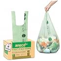 ANECO 8 Gallon Compostable Kitchen Food Waste Bags, 30 Count