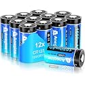 anegine CR123A 3V Lithium Battery 1650mAh, 123A Lithium Batteries 10 Years Shelf Life CR123 3 Volt High Power CR17345 CR17335 Non-Rechargeable | Built to Last (CR123A 12 Count (Pack of 1))
