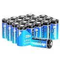 anegine CR123A 3V Lithium Battery 1650mAh, 123A Lithium Batteries 10 Years Shelf Life CR123 3 Volt High Power CR17345 CR17335 Non-Rechargeable | Built to Last (CR123A 20 Count (Pack of 1))