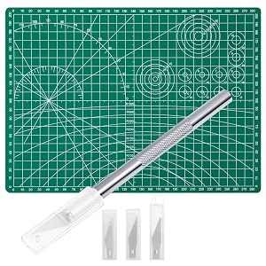 anezus craft knife precision cutter and self healing cutting mat set with 30 pcs blades for art hobby craft scrapbooking stencil