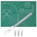 Anezus Craft Knife Precision Cutter and Self Healing Cutting Mat Set With 30 PCS Blades for Art, Hobby, Craft, Scrapbooking, Stencil