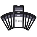 ANG Waterproof ID Card Holder Case Pack of 10 | Black Vertical Double Side Visible Badge Cover with Secure Lock for Office Staff, School Students, College Employees, Access Cards Visitor Pass