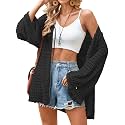 Angashion Women39s Crochet Cardigan Sweaters Lightweight Knitted