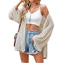 Angashion Women39s Crochet Cardigan Sweaters Lightweight Knitted