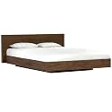 Angel's Sheesham Wood Queen Size Platform Non Storage Bed (Brown)