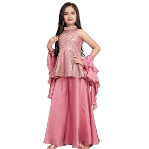 Angel f Studio Baby-Girls Art Silk Palazzo