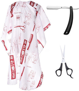 angel infinite combo of hair cutting apron capeblack straight 3 items in the set