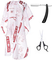 Angel Infinite Combo Of Hair Cutting Apron Cape(Black), Straight (3 Items in the set)