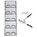Angelie 5 Pieces Eyelashes with Eyelash Glue and Eyelash Curler