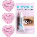 Angelie Combo of Eyelash Glue and False Eyelashes (Pack of 3) (Set of 4)