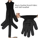 ANGENIL Heat Resistant Gloves for Hair Straighteners, Double Sided Non Slip Silicone Bumps Heat Proof Glove, Heat Protection Gloves for Hair Styling, Curling Iron, Iron, Heat Wand, 2 Pcs, Black
