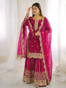 Anghanbrothers Women Kurta Sharara Dupatta Set