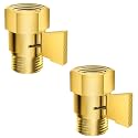Angle Simple Shower Flow Control, Water Shut Off Valve Titanium Gold 2 Pack