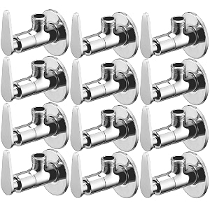 angle walve for bathroom - ennius brass angle valve with wall flange brass disc stop cock for bathroom taps geyser and wash basin connection with chrome finish pack of 12 angle valve paan