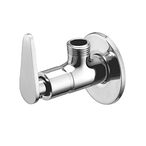 angle walve for bathroom - ennius brass angle valve with wall flange brass disc stop cock for bathroom taps geyser and wash basin connection with chrome finish pack of 1 angle valve paan